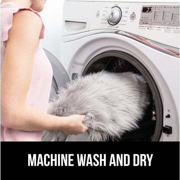 Gorilla Grip Faux Fur Chair and Stool Seat Covers, Soft Cushion 4 Pack, Round Co - Picture 5 of 6